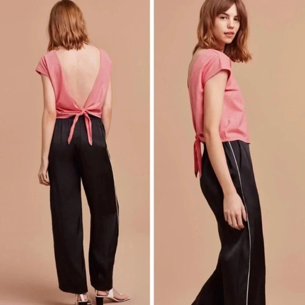 Aritzia Wilfred Adela Tshirt Open Back Light Pink - Picture 1 of 9